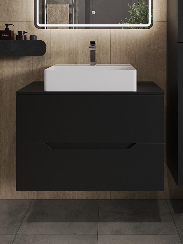 Тумба с раковиной Orange Line 80 Li-80TubMDF+B04-500W подвесная 