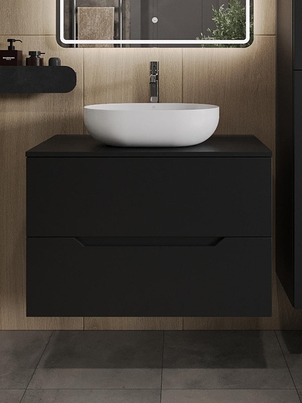 Тумба с раковиной Orange Line 80 Li-80TubMDF+B05-480W подвесная 