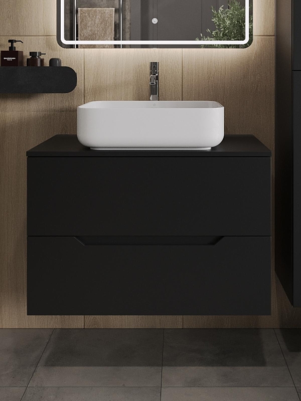 Тумба с раковиной Orange Line 80 Li-80TubMDF+B05-500W подвесная 