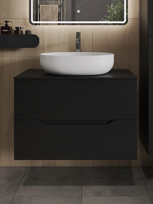 Тумба с раковиной Orange Line 80 Li-80TubMDF+B05-520W подвесная 