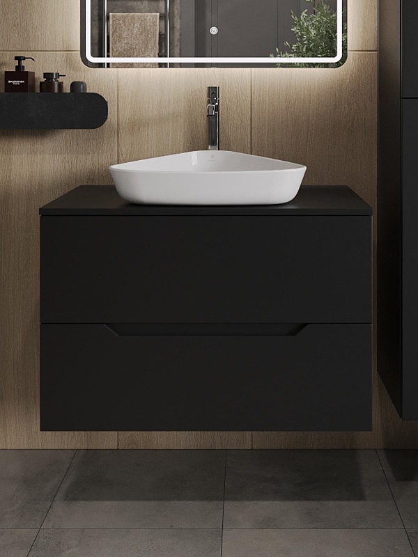 Тумба с раковиной Orange Line 80 Li-80TubMDF+B07-500W подвесная 