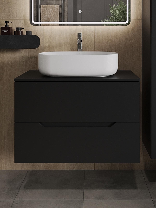 Тумба с раковиной Orange Line 80 Li-80TubMDF+B07-540W подвесная 