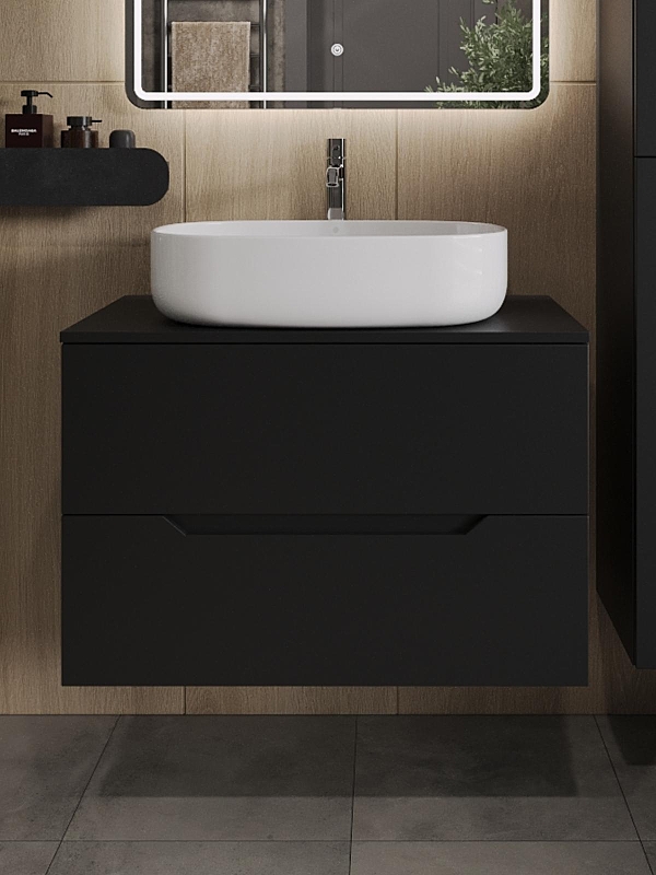 Тумба с раковиной Orange Line 80 Li-80TubMDF+B04-600W подвесная 