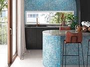 Стеклянная мозаика Vidrepur Oasis Blue №7102 на сетке 25x25 см-2