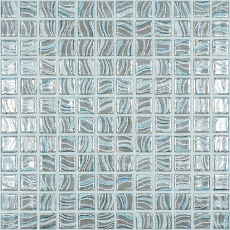 Стеклянная мозаика Vidrepur Glitter Grey №7804 на сетке 