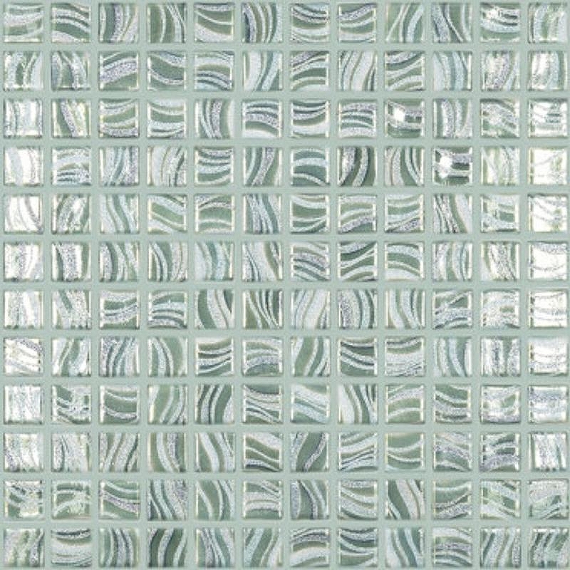 Стеклянная мозаика Vidrepur Glitter Jade №7806 на сетке 