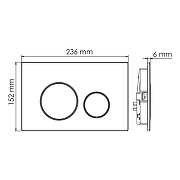 Клавиша смыва WasserKRAFT MB02 Черная матовая-1