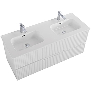 Тумба под раковину Cezares Duet-N 120 DUET-N-1200-2C-SO-2-BL подвесная Bianco Lucido-3