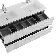 Тумба под раковину Cezares Duet-N 120 DUET-N-1200-2C-SO-2-BL подвесная Bianco Lucido-4