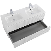 Тумба под раковину Cezares Duet-N 120 DUET-N-1200-2C-SO-2-BL подвесная Bianco Lucido-5