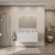 Тумба под раковину Cezares Duet-N 120 DUET-N-1200-2C-SO-2-BL подвесная Bianco Lucido-8