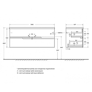 Тумба под раковину Cezares Duet-N 120 DUET-N-1200-2C-SO-2-BL подвесная Bianco Lucido-9