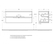 Тумба под раковину Cezares Duet-N 120 DUET-N-1200-2C-SO-GR-P подвесная Grafito-18
