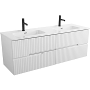 Тумба под раковину Cezares Duet-N 140 DUET-N-1400-4C-SO-2-BL подвесная Bianco Lucido-2