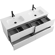 Тумба под раковину Cezares Duet-N 140 DUET-N-1400-4C-SO-2-BL подвесная Bianco Lucido-4