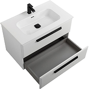 Тумба под раковину Cezares Eco-Cer-N 90 ECO-CER-N-900-2C-SO-BL подвесная Bianco Lucido без ручек-3