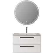 Тумба под раковину Cezares Eco-Cer-N 90 ECO-CER-N-900-2C-SO-BL подвесная Bianco Lucido без ручек-6