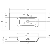Раковина Cezares Duet 100 CZR-8095-100 Белая-3