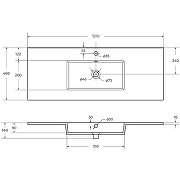 Раковина Cezares Plane 120 CZR-8002-120 Белая-4