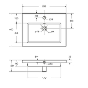 Раковина Cezares 60 CZR-8070-60 Белая-5