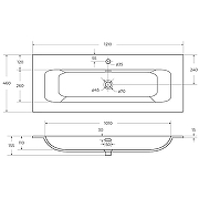 Раковина Cezares Eco 120 CZR-8073-120 Белая-5