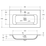 Раковина Cezares Eco 80 CZR-8073-80 Белая-5