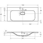 Раковина BelBagno 100 BB1000/450-LV-MR-FT Белая матовая-4