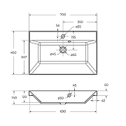 Раковина BelBagno 70 BB700/450-LV-ART-AST-NERO Черная матовая-4