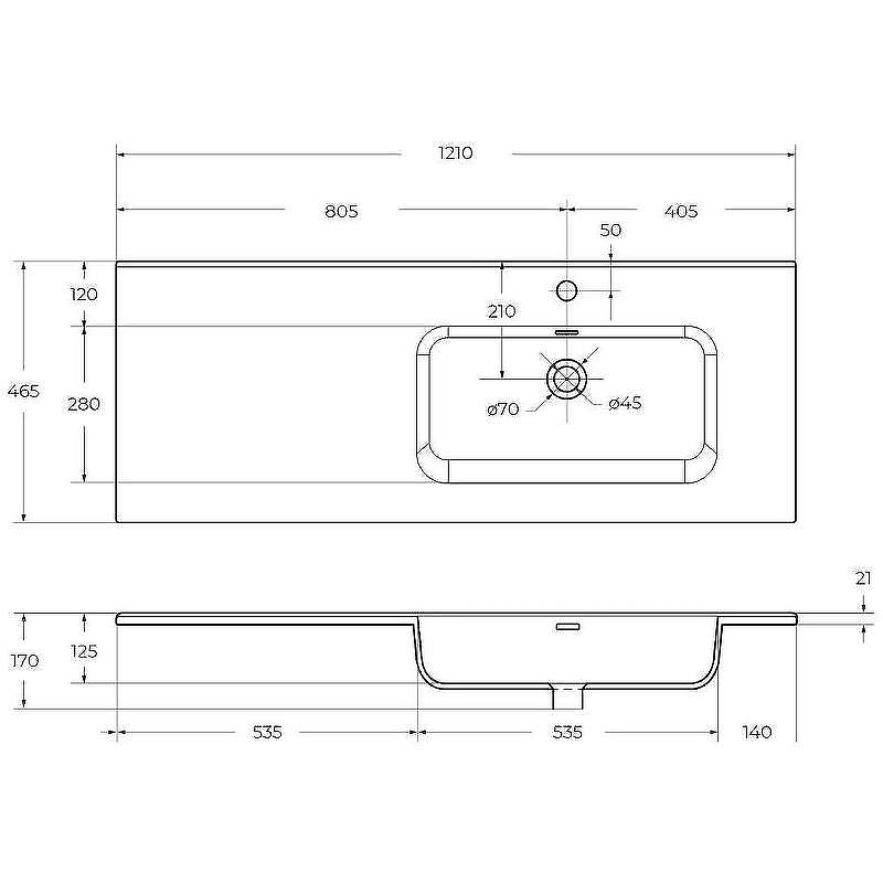 Раковина BelBagno 50 BB500ETL 