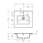 Раковина BelBagno 50 BB500ETL Белая-2