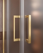 Душевой уголок Cezares Molveno 110x110 MOLVENO-A-22-90+20-P-BORO профиль Брашированное золото стекло рифленое-3