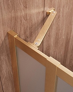 Душевой уголок Cezares Molveno 110x110 MOLVENO-A-22-90+20-P-BORO профиль Брашированное золото стекло рифленое-6