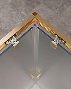 Душевой уголок Cezares Molveno 90x90 MOLVENO-A-2-90-P-BORO профиль Брашированное золото стекло рифленое-4