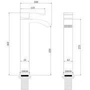 Смеситель для раковины Abber Wasserfall AF8611NG Оружейная сталь-8