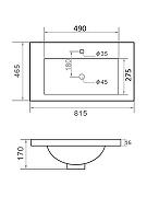 Раковина Orange 80 B03-800B Черная матовая-4