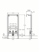 Инсталляция Agger ABB400 для биде Красная-4