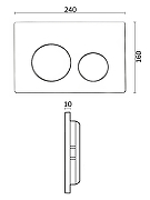 Клавиша смыва Agger APB0188 Белая глянцевая-1