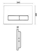 Клавиша смыва Agger APB0288 Белая глянцевая-1