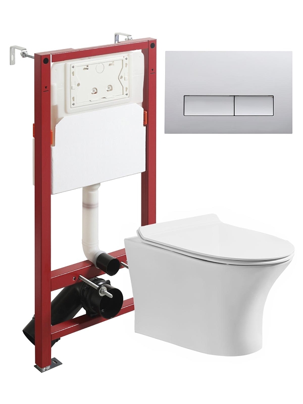 Комплект унитаза с инсталляцией Orange CI01-100W+APB200 