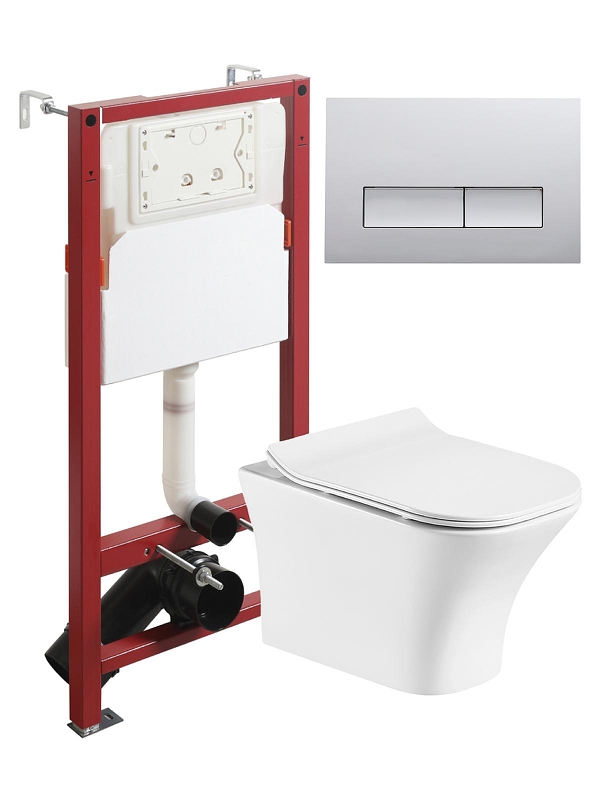 Комплект унитаза с инсталляцией Orange CI02-100W+APB200 