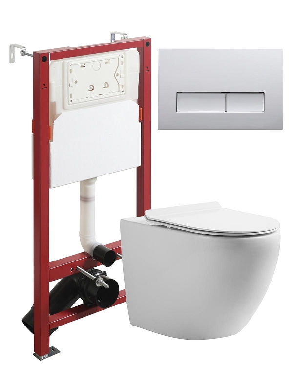 Комплект унитаза с инсталляцией Orange CI07-100W+APB200 