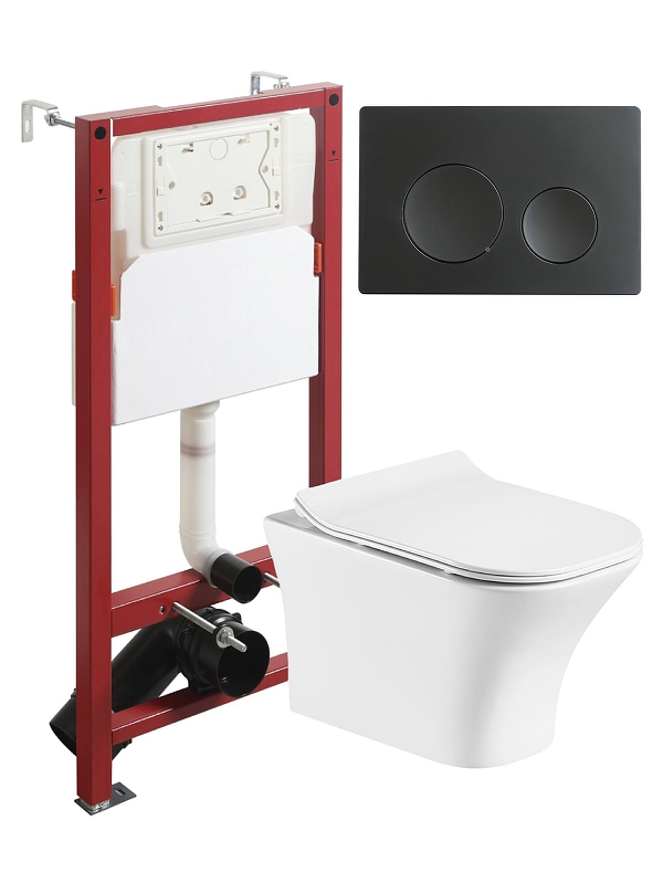 Комплект унитаза с инсталляцией Orange CI02-100W+APB144 
