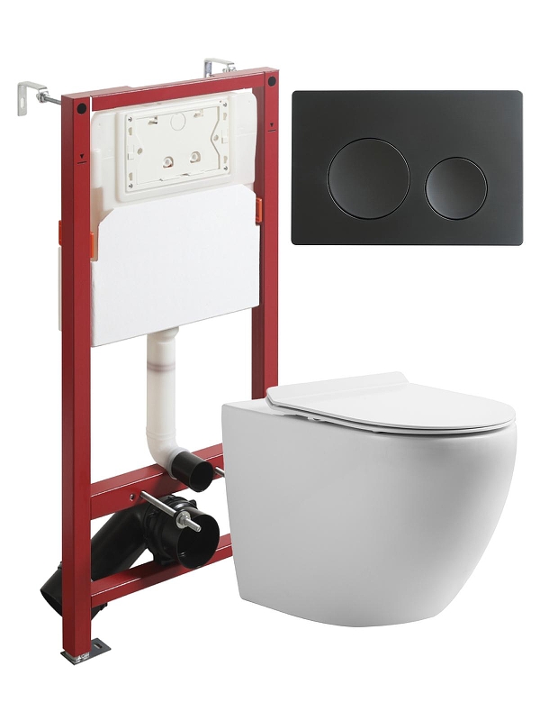 Комплект унитаза с инсталляцией Orange CI07-100W+APB144 