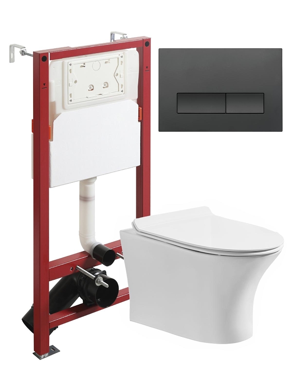 Комплект унитаза с инсталляцией Orange CI01-100W+APB244 