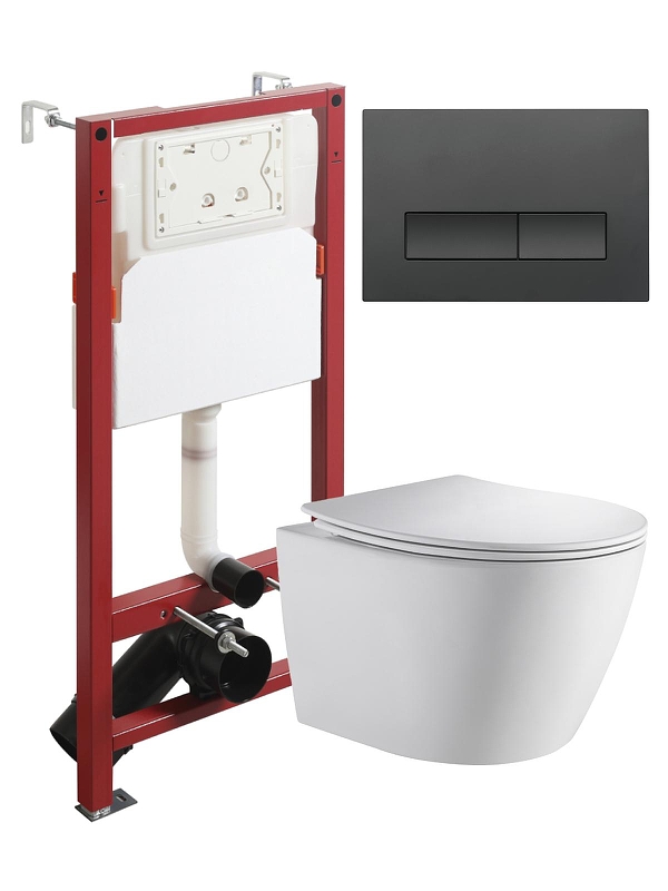 Комплект унитаза с инсталляцией Orange CI07-150W+APB244 