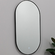 Зеркало Fixsen Led 40х80 FX-3080B с подсветкой Черное с сенсорным выключателем и диммером