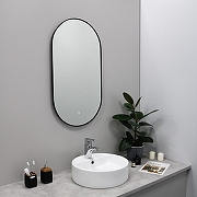 Зеркало Fixsen Led 40х80 FX-3080B с подсветкой Черное с сенсорным выключателем и диммером-2