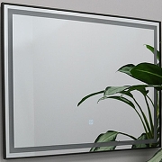 Зеркало Fixsen Led 100х80 FX-2100F с подсветкой Графит с сенсорным выключателем и диммером