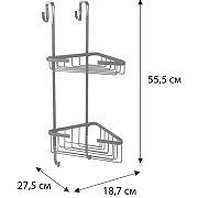 Полка корзина Fixsen Hotel FX-853B-2 угловая Черная матовая-2