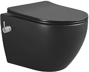 Унитаз биде Boheme Nero 961-SET-2-B подвесной Черный матовый с сиденьем Микролифт